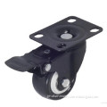 with Brake 2" Chair Parts Double Bearing Polyurethane Casters Wheels